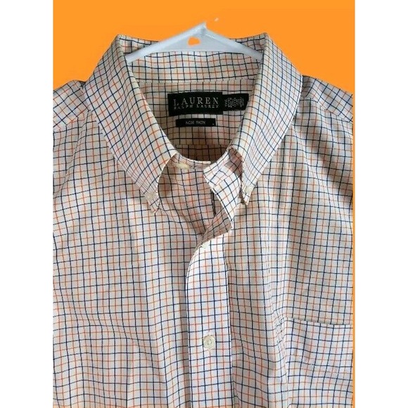 Lauren by Ralph Lauren LRL Men's Shirt 17.5 Oxford Non Iron Button Down Multicol - Picture 2 of 8